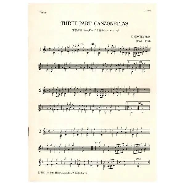 Three-part Canzonettas