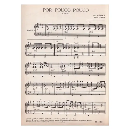 Por Pouco, Pouco  - Samba