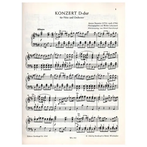 Konzert D-Dur Para Flauta