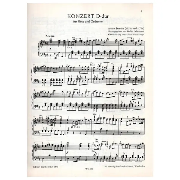 Konzert D-Dur Para Flauta