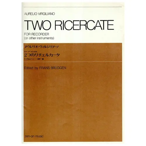 Two Ricercate for recorder
