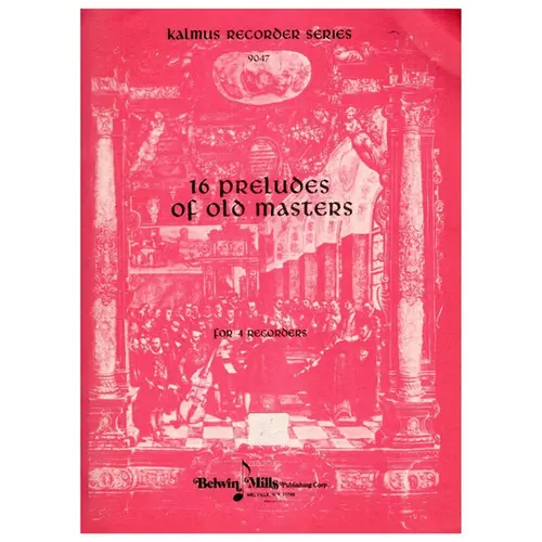 16 preludes of old master for 4 recorders