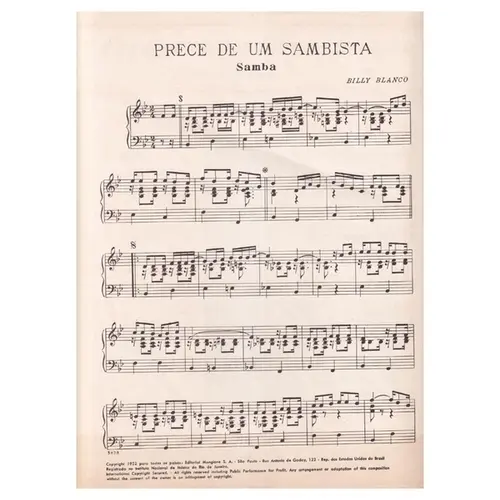 Prece De Um Sambista  - Samba