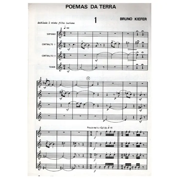Poemas Da Terra para 4 flautas doce - Vol.1