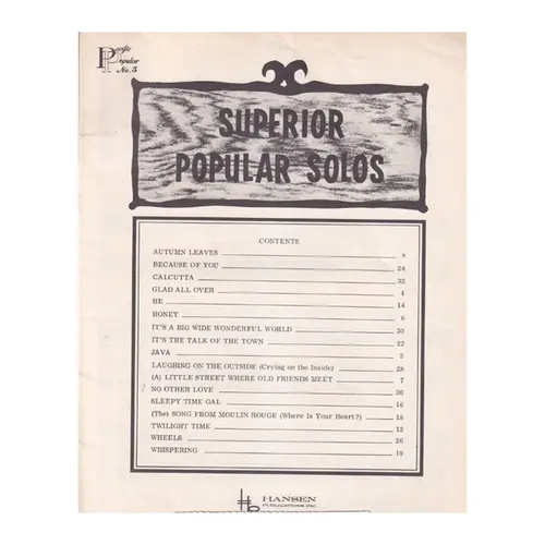 Superior Popular Solos