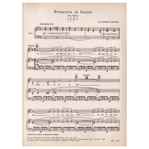Primavera de Ilusión - Canção