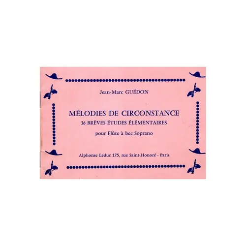Melodies de Circonstance pour flute a bec soprano