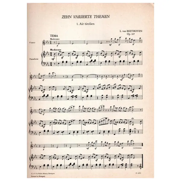 Zehn Variierte Themen  (Tiz Varialt Tema) Op.107 vol.I