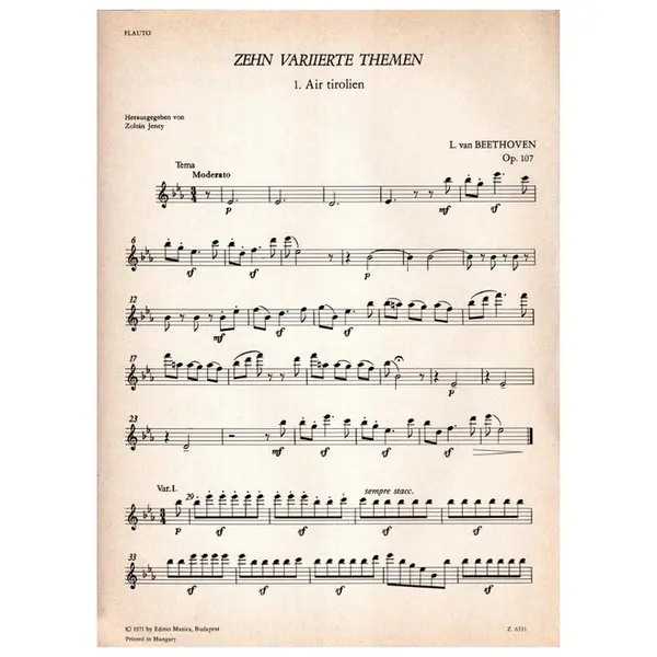 Zehn Variierte Themen  (Tiz Varialt Tema) Op.107 vol.I