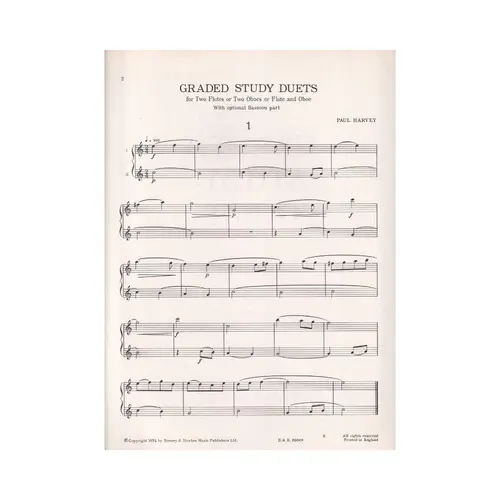 Graded Study - Duets for two flutes