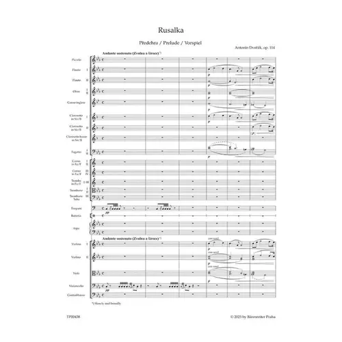 Rusalka op. 114 -  Study score