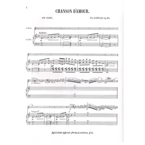 Chanson D`Amour - Air Varie Op.20