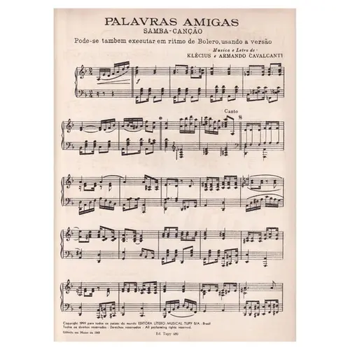 Palavras Amigas  - Samba Canção