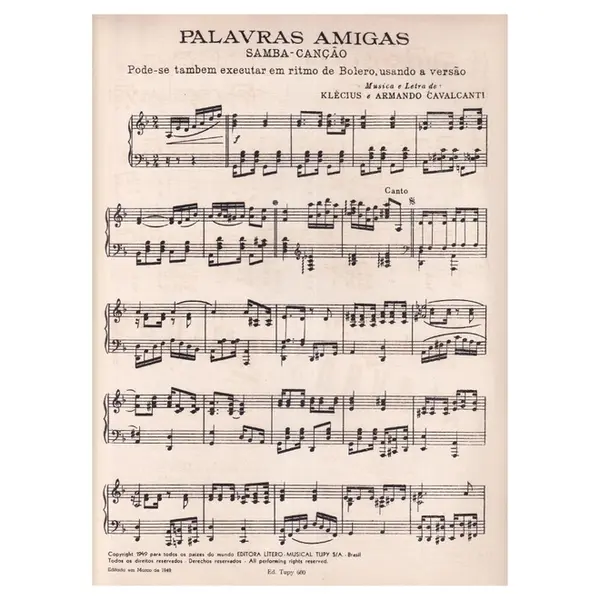 Palavras Amigas  - Samba Canção
