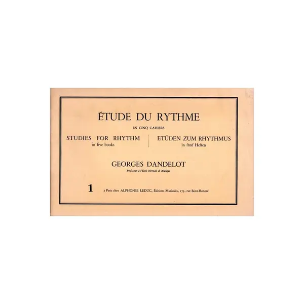 Etude du rythme - vol. 1