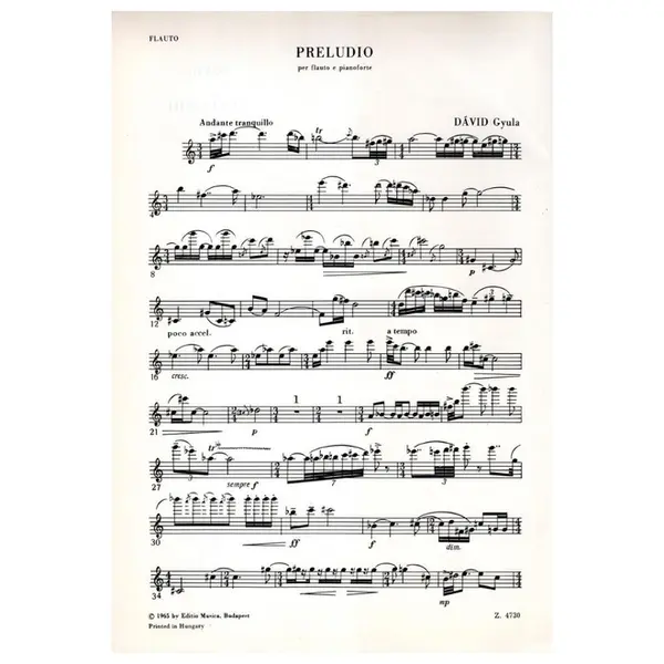 Preludio per flauto e pianoforte