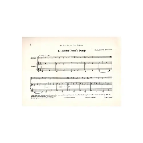 Peter Halfpenny's Tunes for recorder e piano