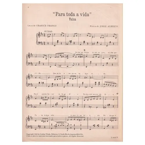 Para Toda A Vida  - Valsa  (Edição Antiga)