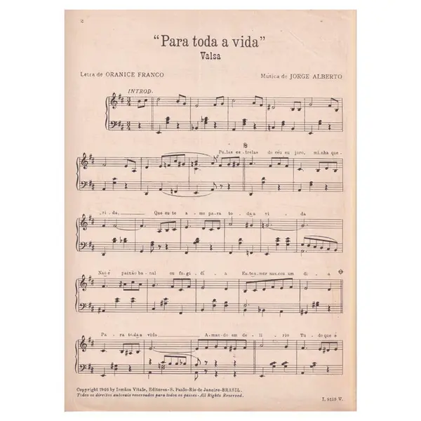 Para Toda A Vida  - Valsa  (Edição Antiga)