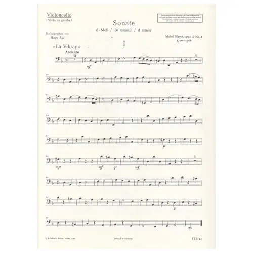 Sonate D-Moll  Op. II,  N.2
