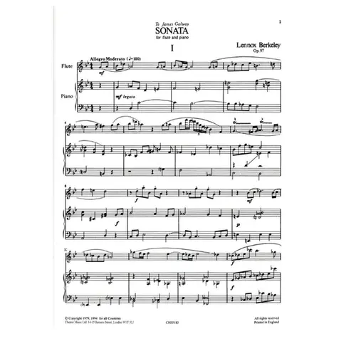 Sonata For Flute and Piano op. 97