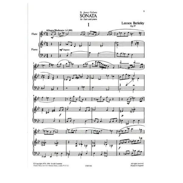 Sonata For Flute and Piano op. 97