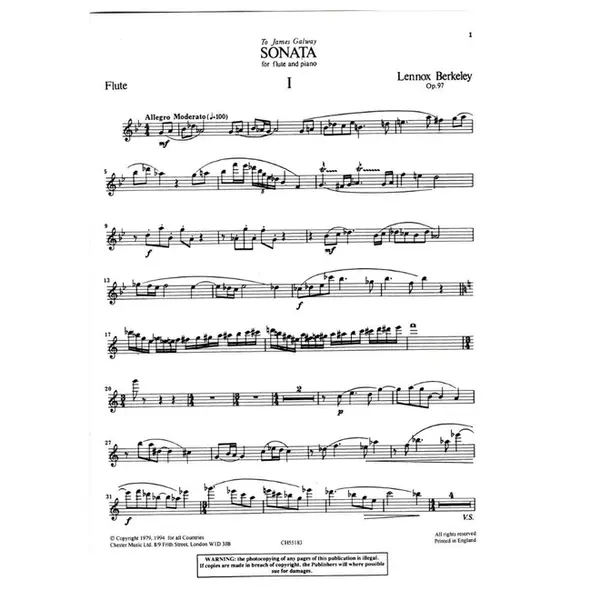 Sonata For Flute and Piano op. 97