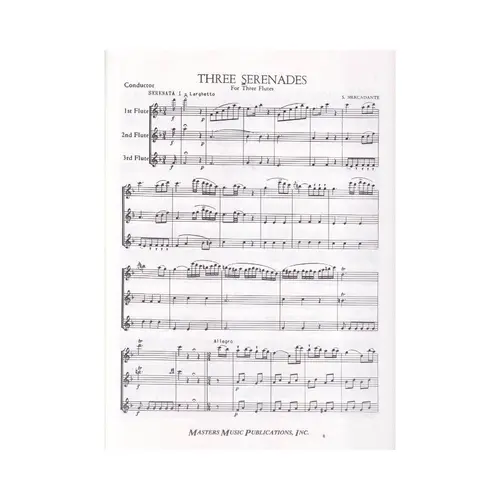 Three Serenades For Three Flutes