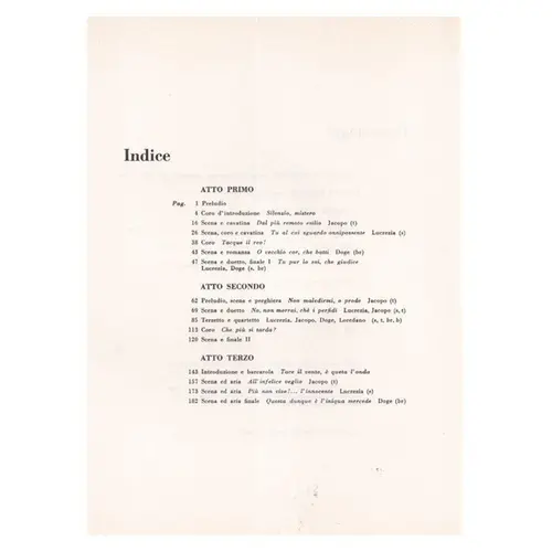 I Due Foscari - Vocal Score