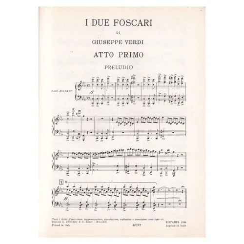 I Due Foscari - Vocal Score