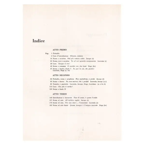 I Due Foscari - Vocal Score