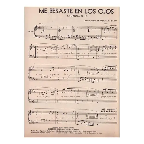 Me Besaste em Los Ojos - Cancion Blue