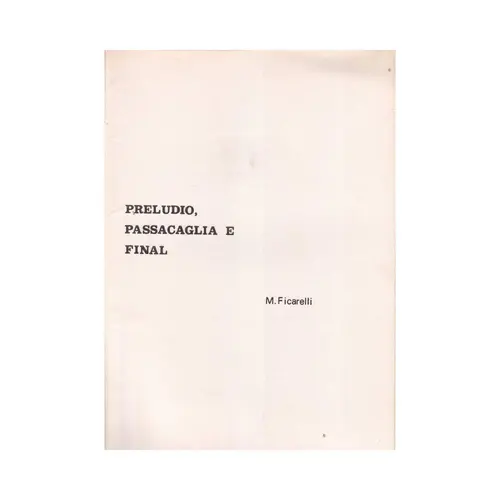 Preludio, Passacaglia E Final paa violino, viola e cello