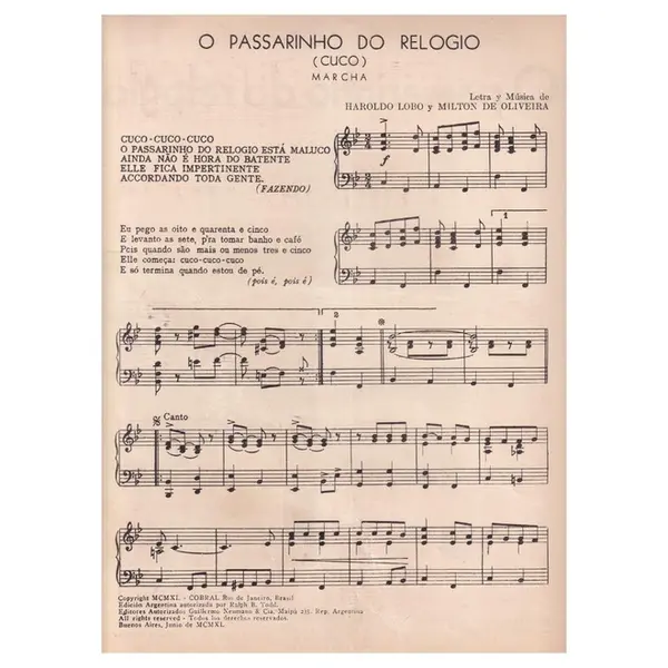 O Passarinho do Relogio(Cuco) - Marcha