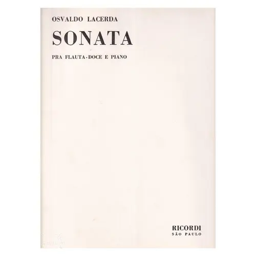 Sonata para Flauta Doce e Piano