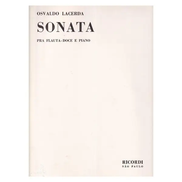 Sonata para Flauta Doce e Piano