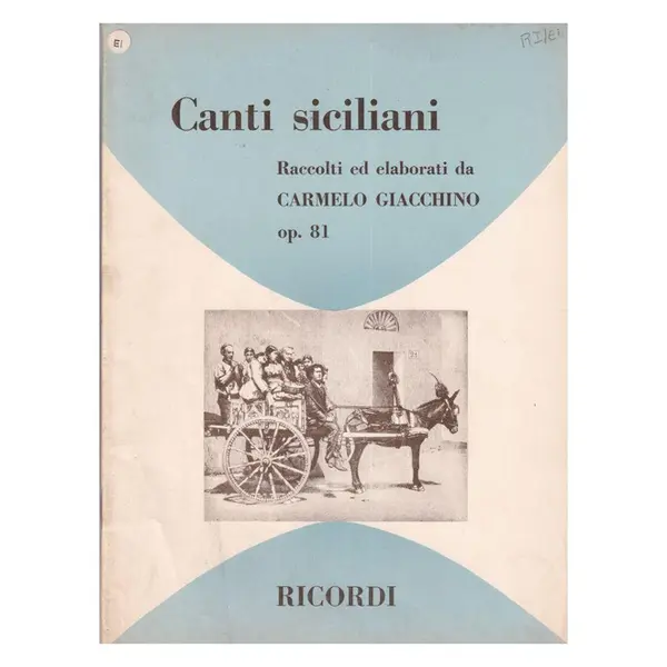 Canti Siciliani - Op.81  (Edição Antiga)