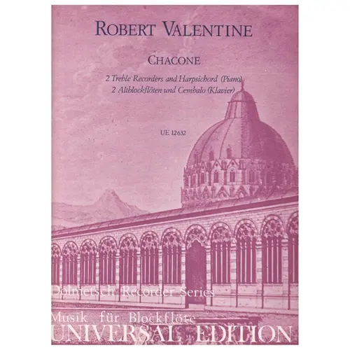 Chacone for 2 treble recorders and Harpischord (piano)