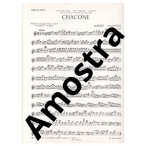 Chacone for 2 treble recorders and Harpischord (piano)