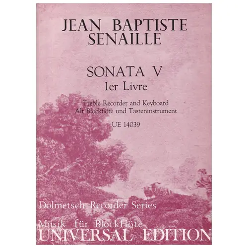 Sonata V. 1er Livre - Alt Blockflote und Tasteninstrument