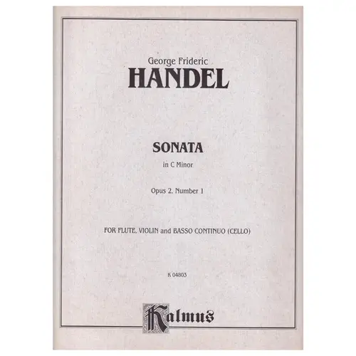 Sonata In C Minor Op.2 N.1 for flute, violin and basso continuo