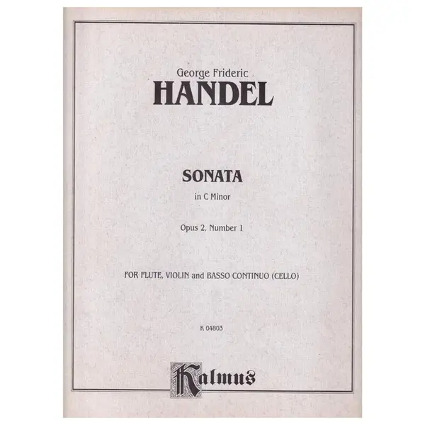 Sonata In C Minor Op.2 N.1 for flute, violin and basso continuo