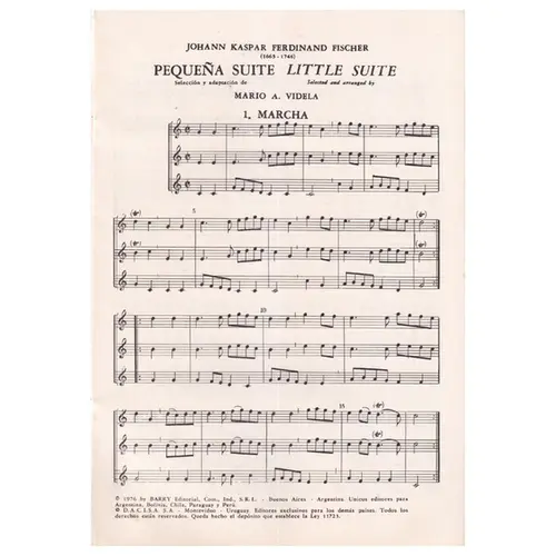 Pequeña Suite (little suite) para tres flautas dulces soprano