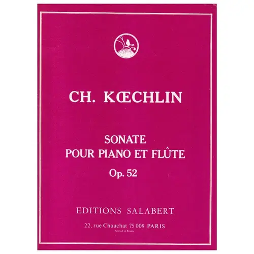 Sonate Pour Piano Et Flute - Op.52