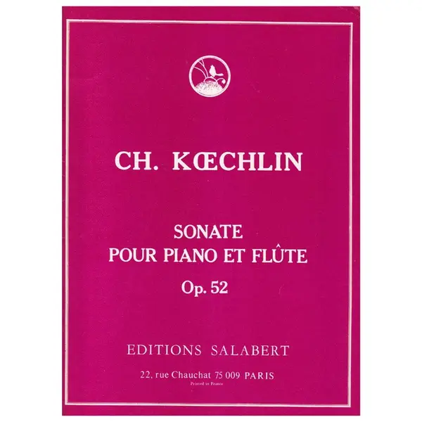 Sonate Pour Piano Et Flute - Op.52