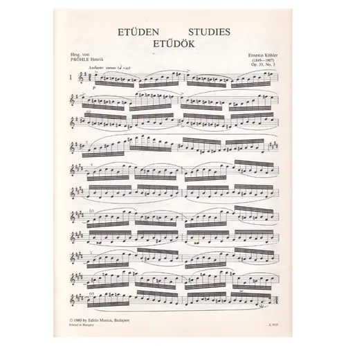 Studies for flute Op.33 n.3