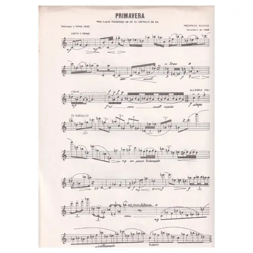 Primavera / Canto do Sabiá para flauta solo