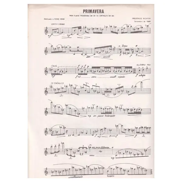 Primavera / Canto do Sabiá para flauta solo