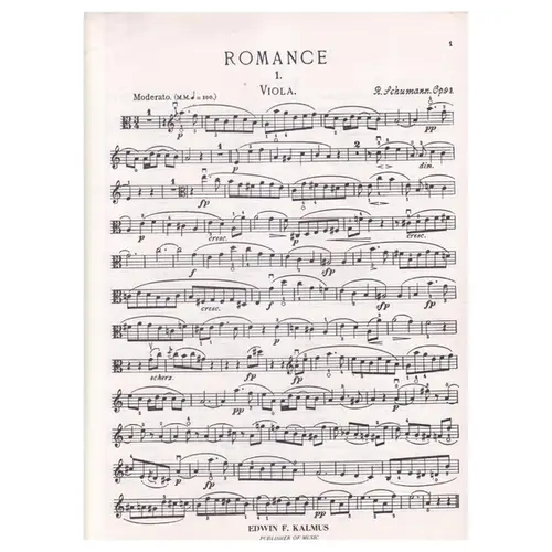 Three Romances for viola and piano - op. 94