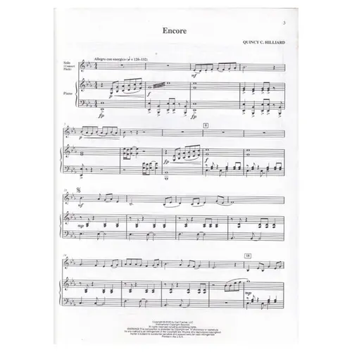 Encore for flute and piano